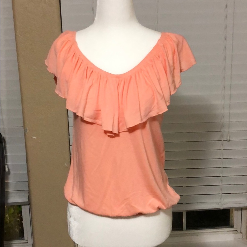 Express Ruffle Off the Shoulder Blouse